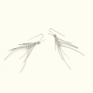 Boucles d'oreille Prêles, Chloé Noyon, argent, photo erwin maes