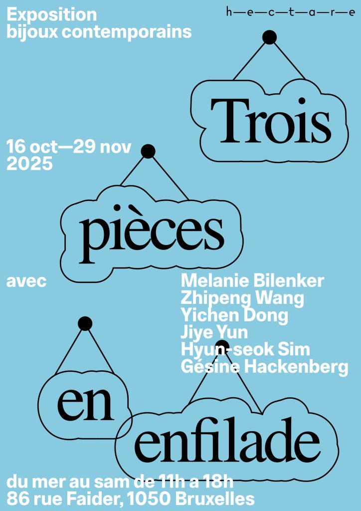 Affiche exposition Trois pièces en enfilade crédit studio des formes