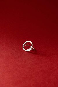 Hectare Bague Mylène Auquière graphique argent