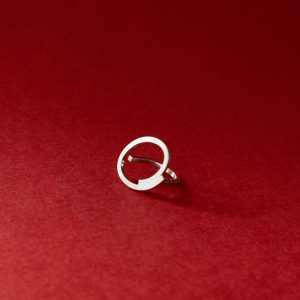 Hectare Bague Mylène Auquière graphique argent