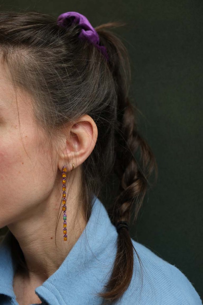 Hectare Boucles Midnight maze argent e-waste violet Xinyi Chen