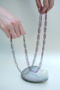 Collier rose et acier Pink Fade Emma Gregory