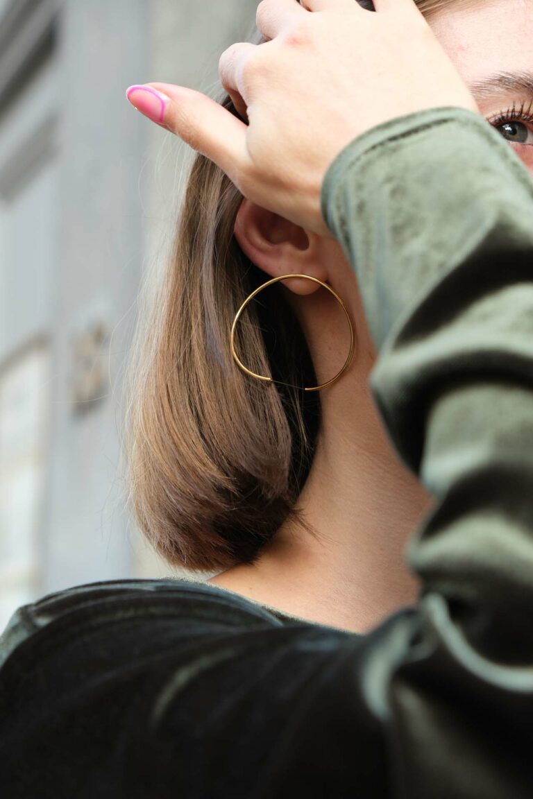 Yoko Takirai boucle Chioccola vermeil inox