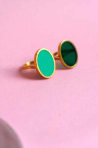 Bague Katja Schlegel Pool argent et acryglass