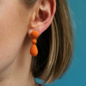 Karla Schabert - "Antic Middle Orange" Oorbellen