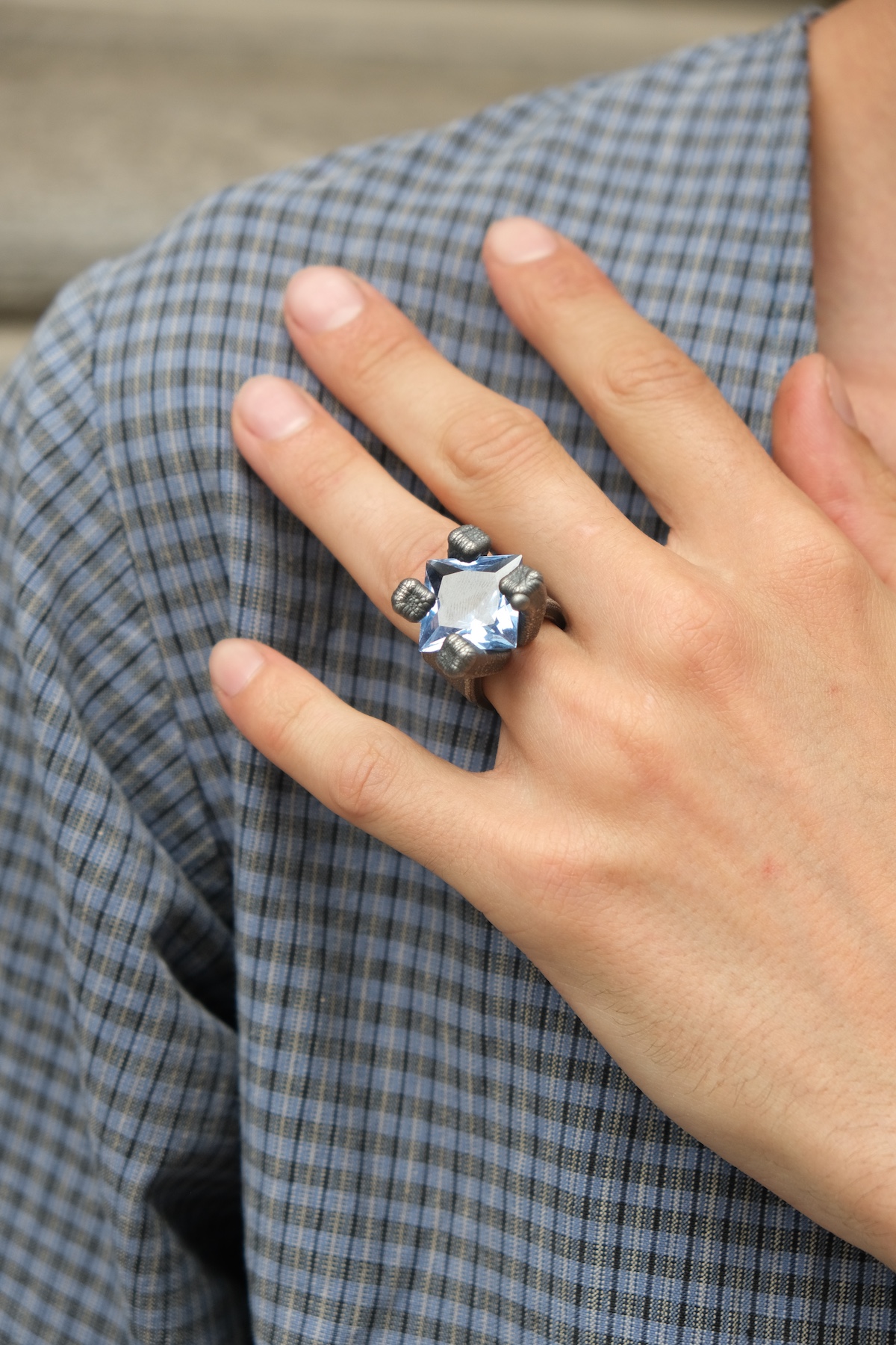 Ambroise Degenève- Bague spinelle- Argent (4)