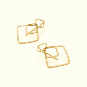 Boucles d_oreille Spot, Sabine Herman, or jaune et saphir, photo erwin maes