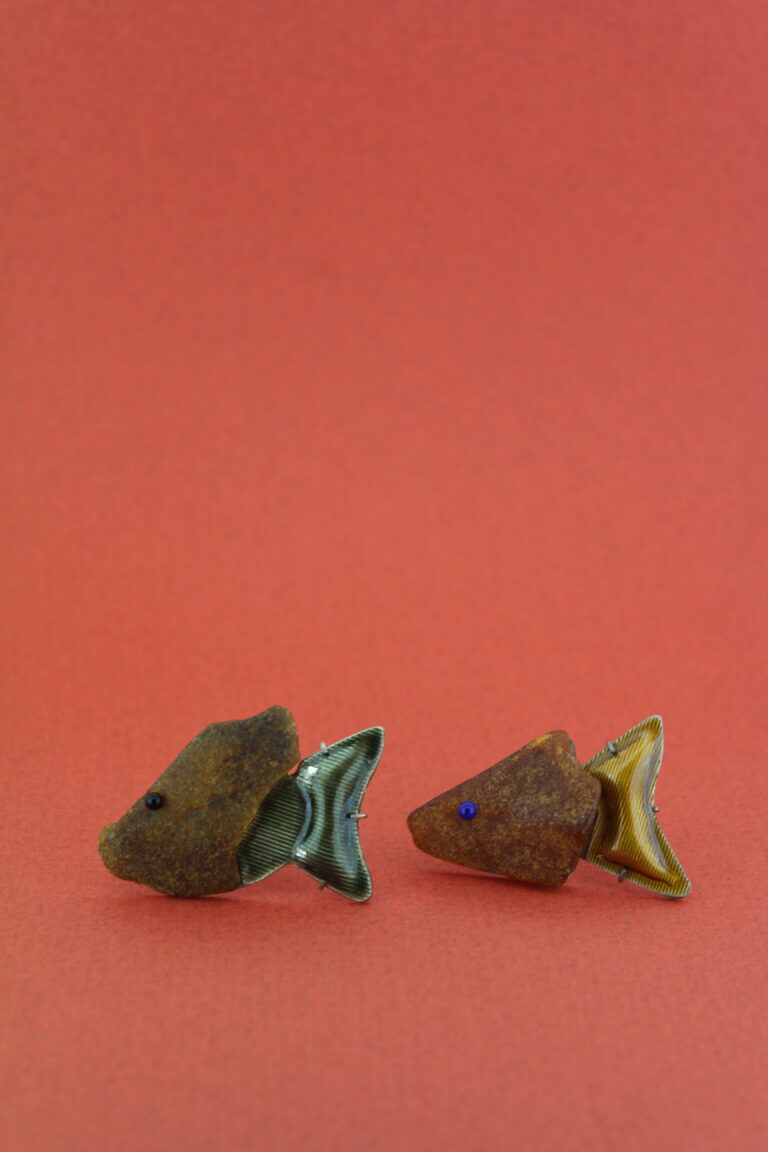Broches poisson Miriam Arentz duo vertical
